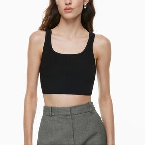 Babaton Sculpt Knit Ribbed Cropped Tank